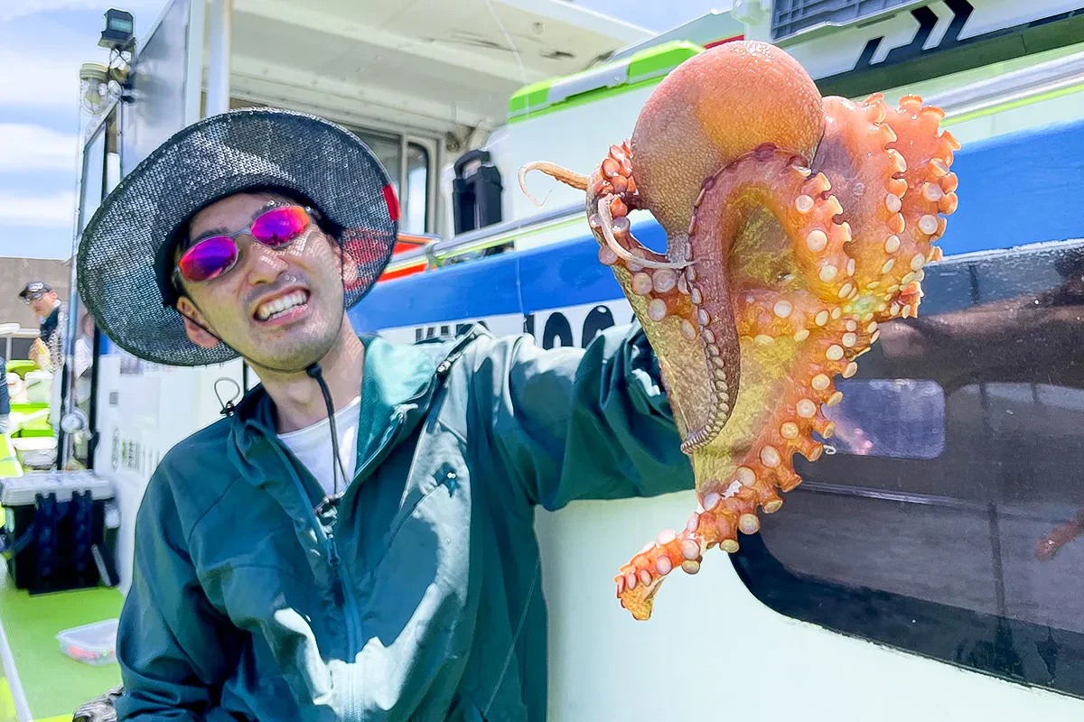 20杯のタコをキャッチ