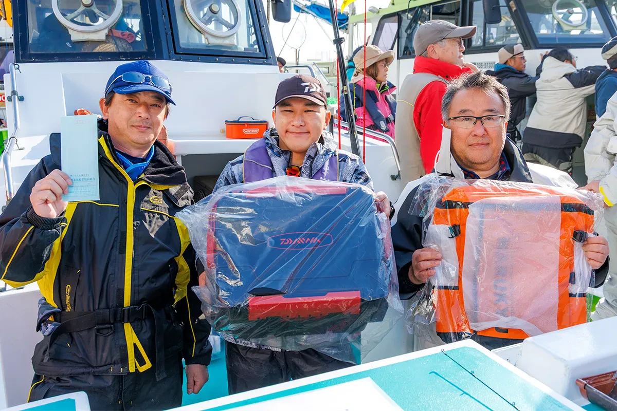 岩田屋で上位入賞した釣り人のみなさん