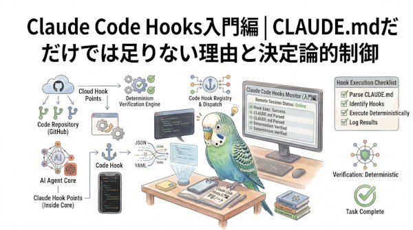 Claude Code Hooks 入門編｜CLAUDE.mdだけでは足りない理由と決定論的制御