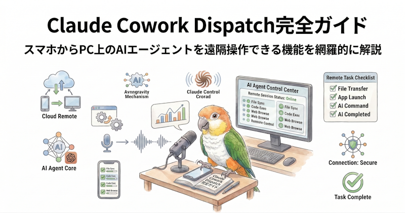 Claude Cowork Dispatch完全ガイド｜スマホからPC上のAIエージェントを遠隔操作できる機能を網羅的に解説