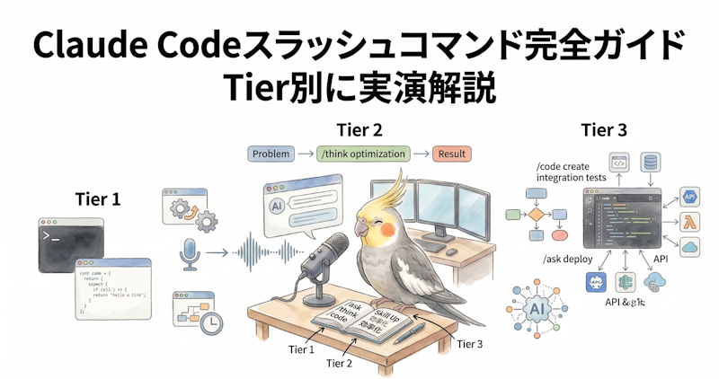 Claude Codeスラッシュコマンド完全ガイド｜Tier別に実演解説