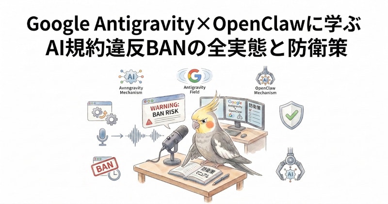 Google Antigravity×OpenClawに学ぶ｜AI規約違反BANの全実態と防衛策