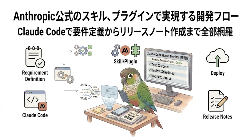 Anthropic公式のスキル、プラグインで実現する開発フロー｜Claude Codeで要件定義からリリースノート作成まで全部網羅
