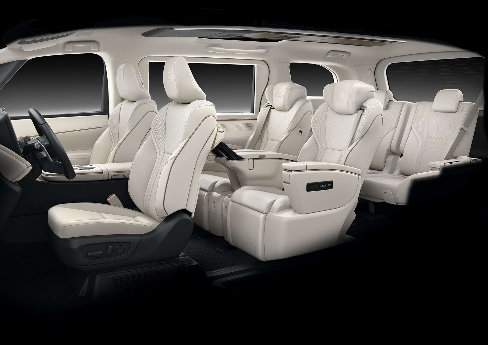 新型LEXUS LMインテリア(3列シート仕様)