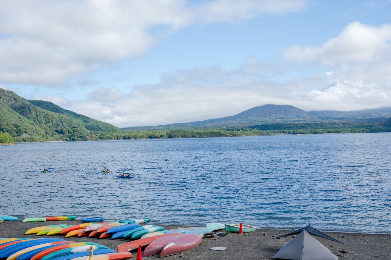 本栖湖畔にある浩庵キャンプ場