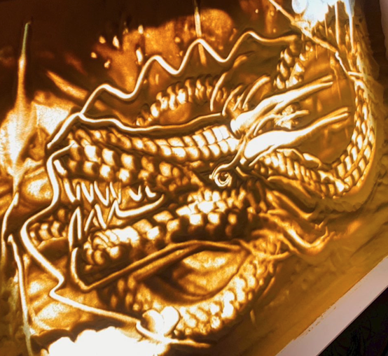 昇り龍のサンドアート