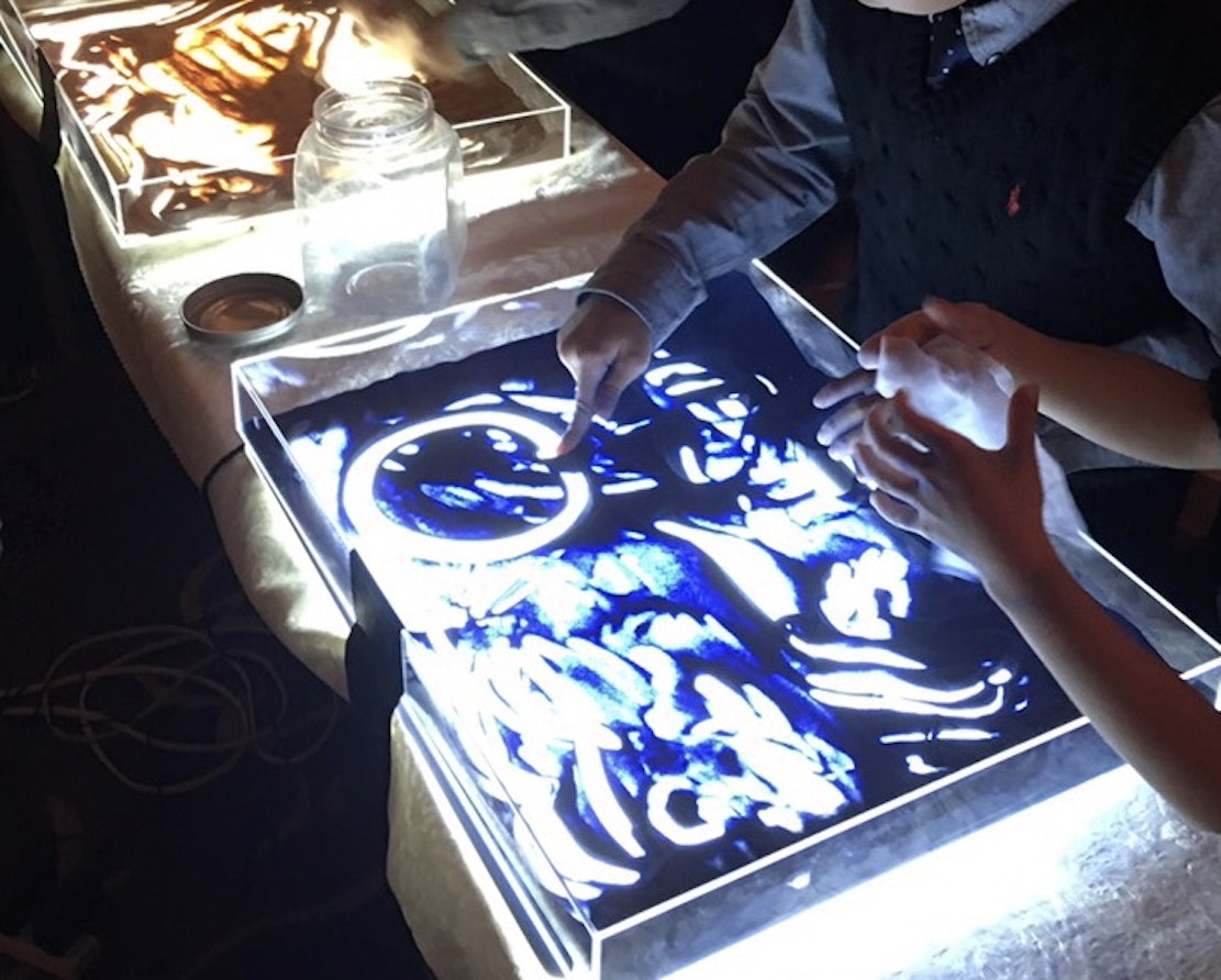 サンドアートワークショップの様子