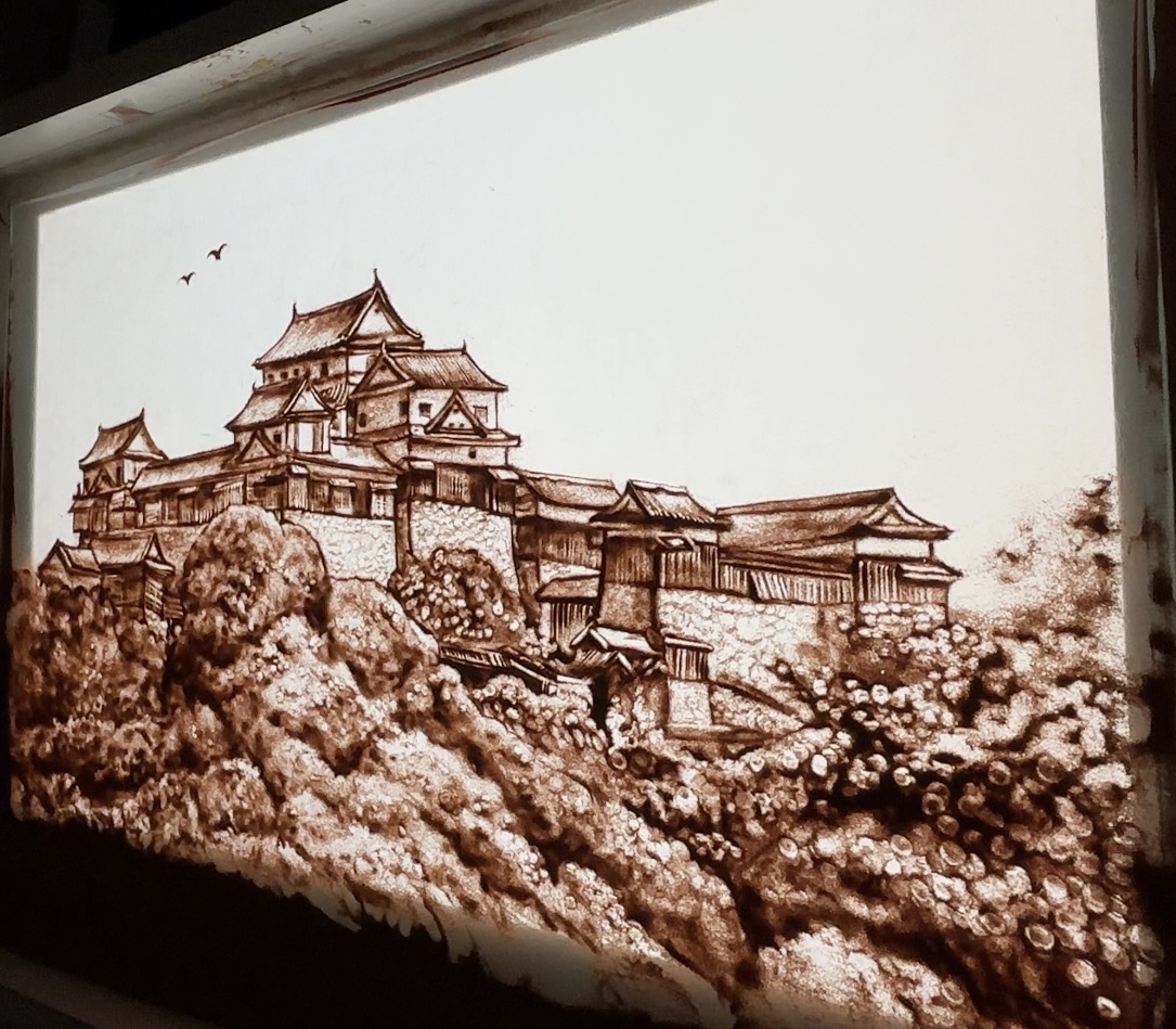 展示情報】🏯松山城おもしろ芸術祭「城彩」にサンドアート作品を出展