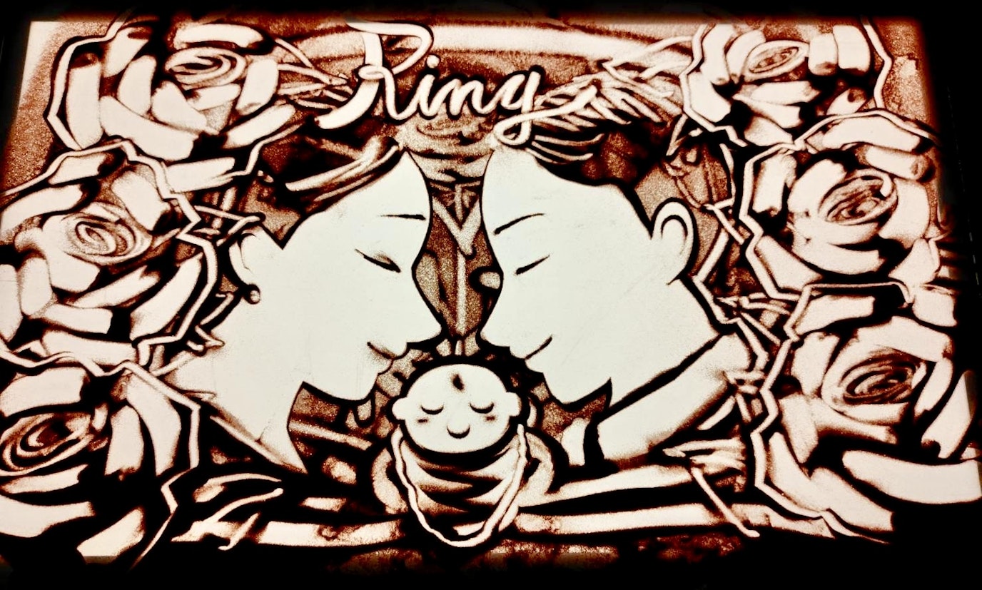 サンドアート演目「指輪」