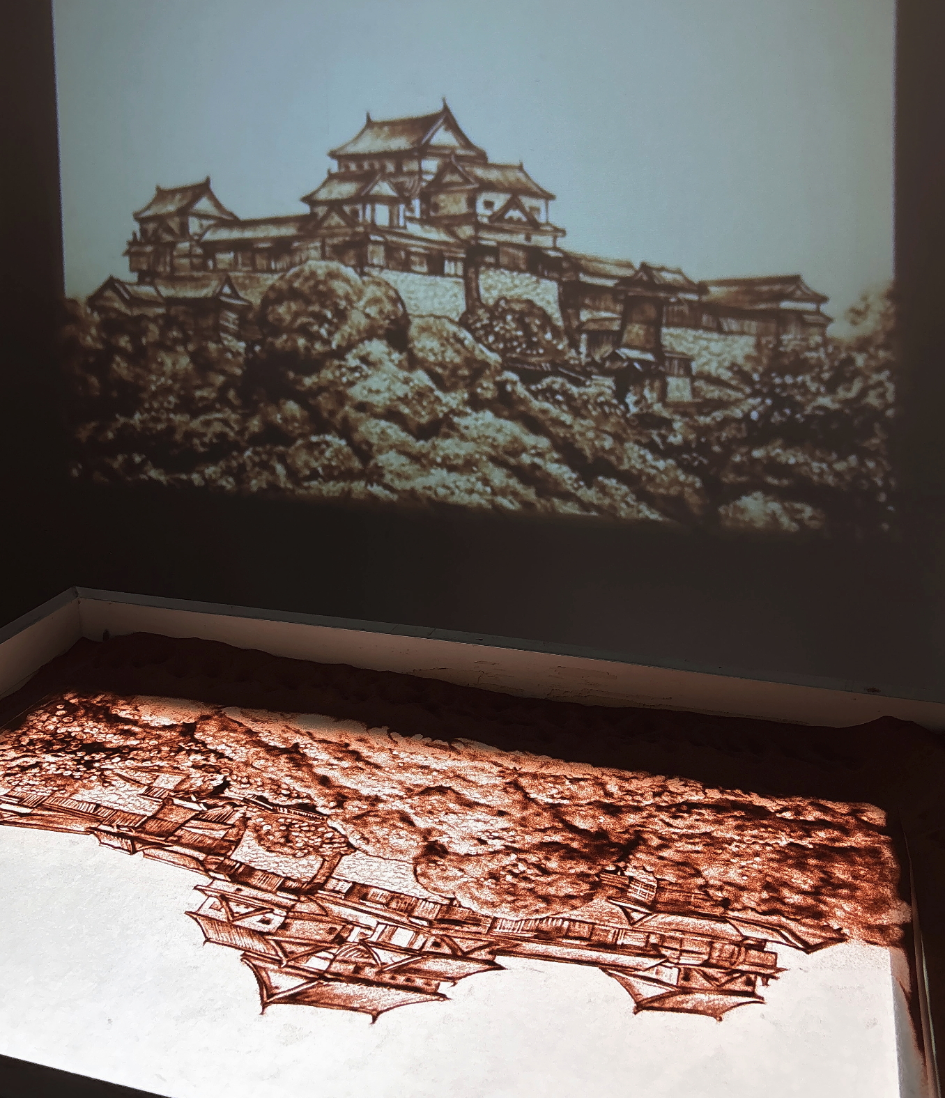 展示情報】🏯松山城おもしろ芸術祭「城彩」にサンドアート作品を出展