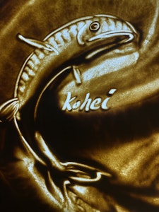 サンドアートで描いた魚（２分描き）