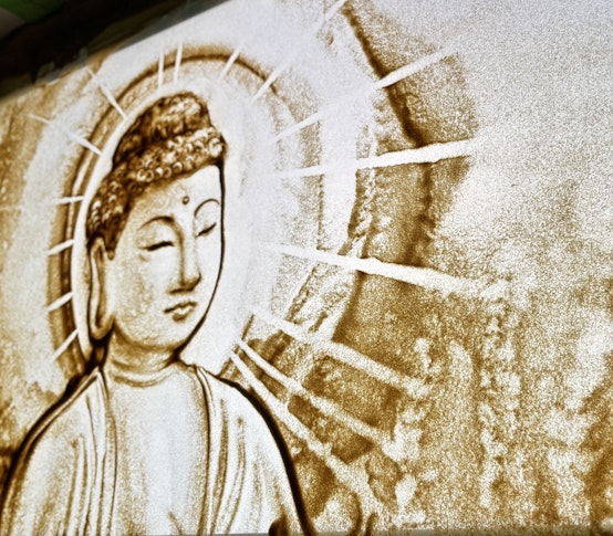 薬師如来のサンドアート