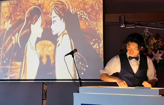 愛をテーマにしたサンドアート