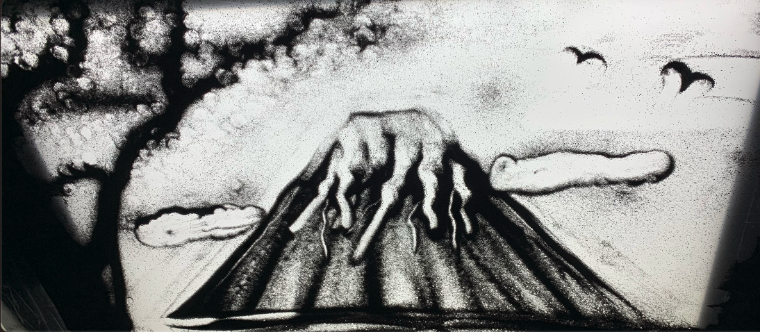 サンドアート教室で描いた富士山