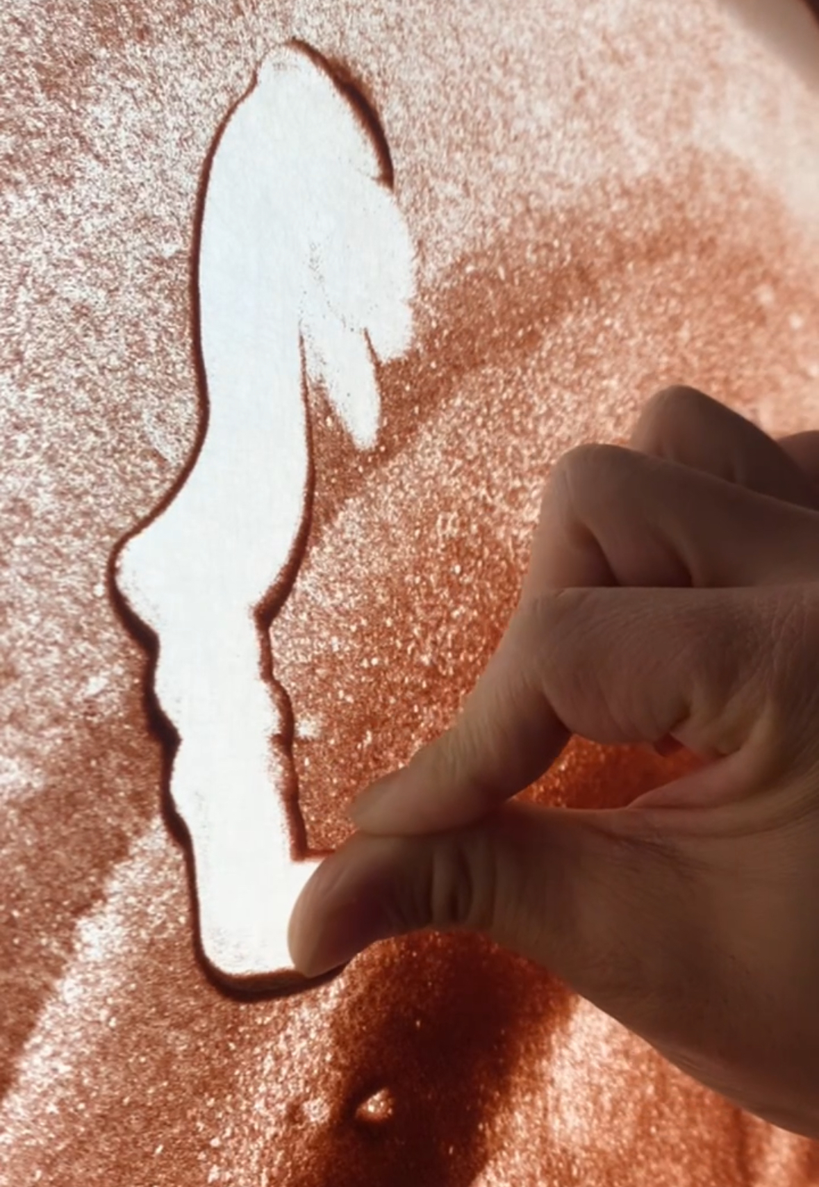 親指による引き算技法:白抜き