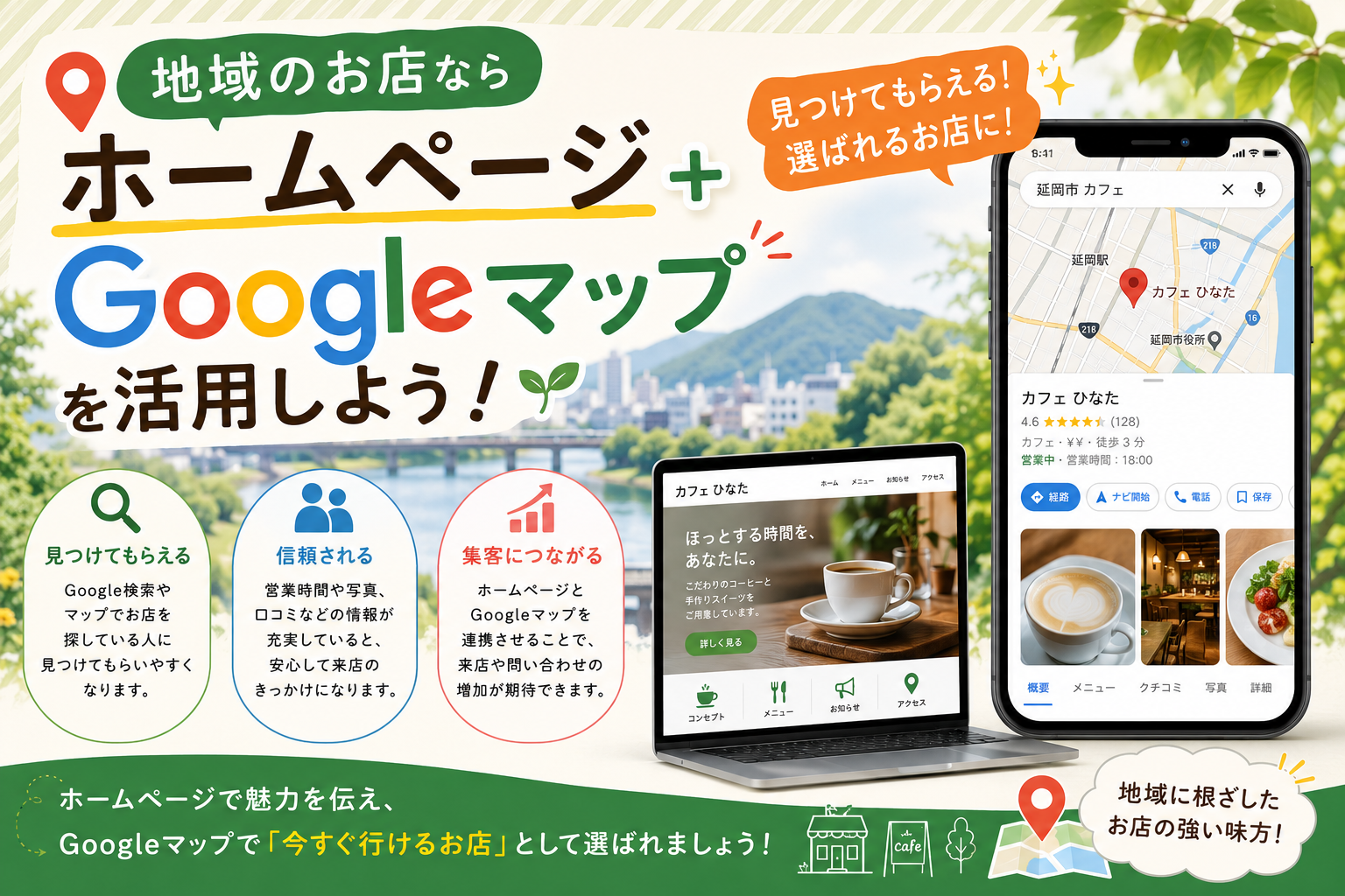 📍 地域のお店ならホームページ+Googleマップを活用しよう!