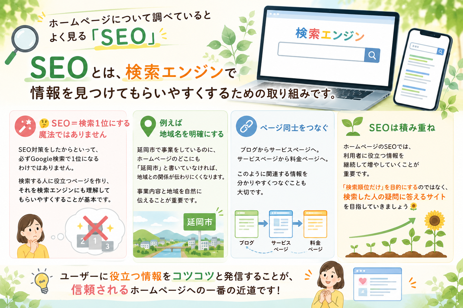 🔍 SEO対策って何?ホームページ初心者向けにやさしく解説