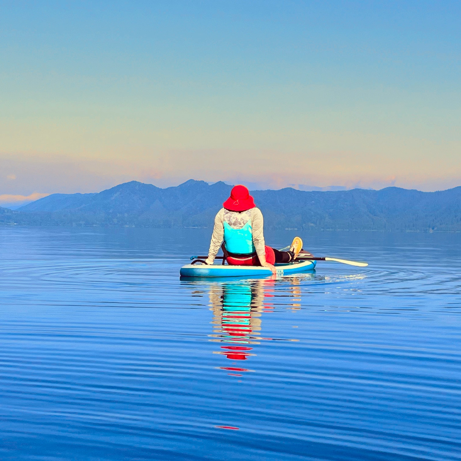 田沢湖でのSUP 3