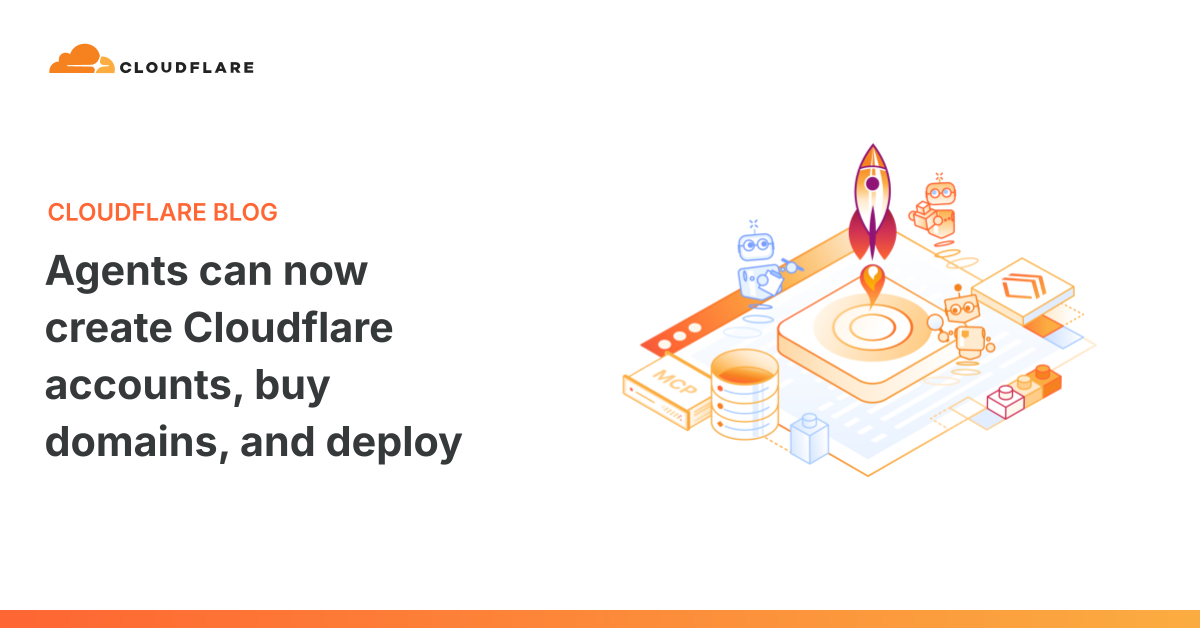 AIエージェントがCloudflareアカウント作成とデプロイを進める発表の公式イメージ