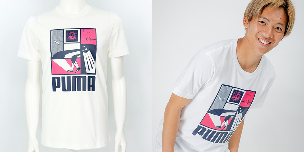PUMAグラフィックTシャツ3種や、選手ネームタオルデザインのバスタオル