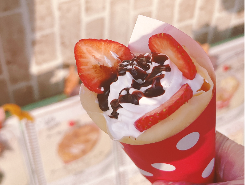 いちごクリームクレープ