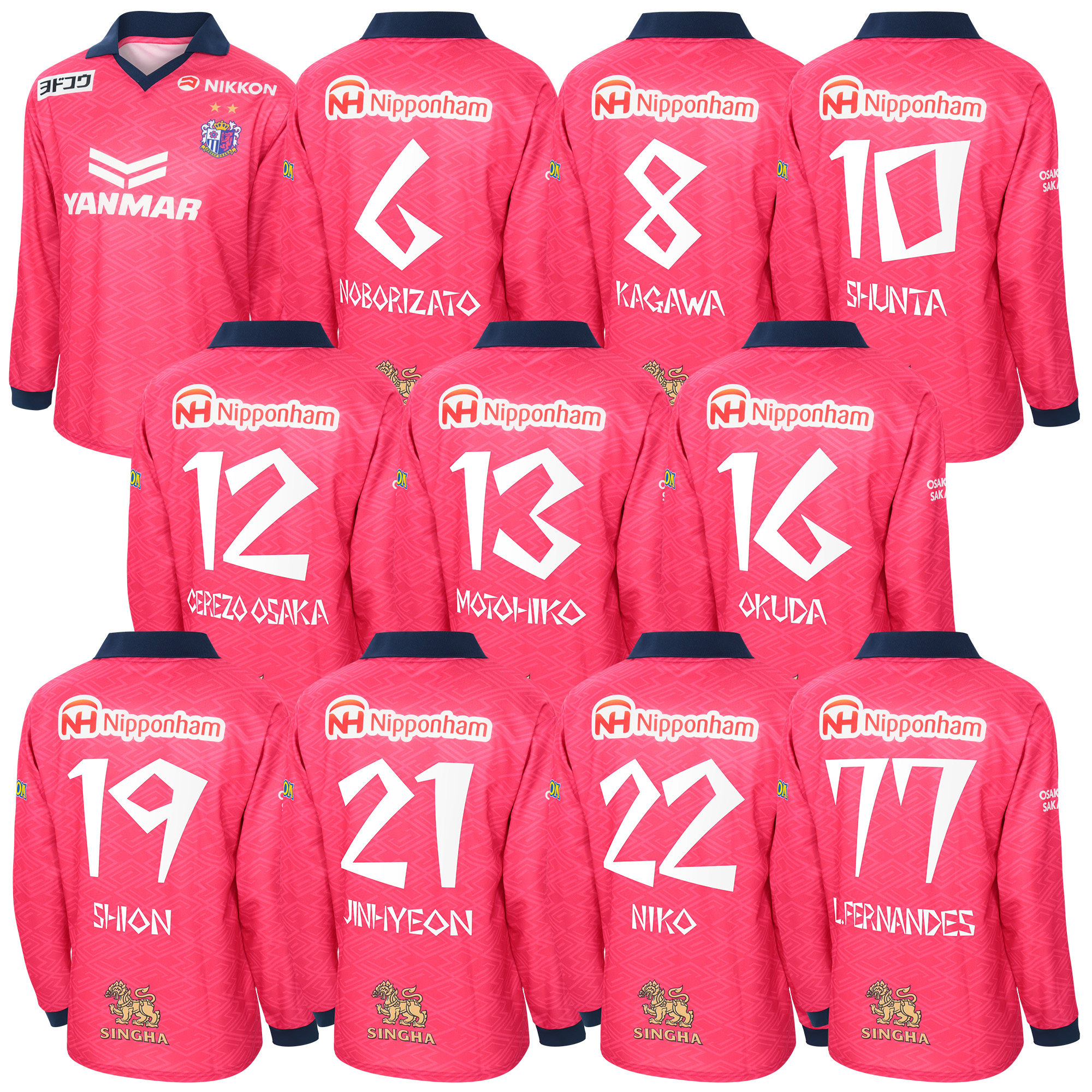 セレッソ大阪　コンフィット　モンハンフォント　#24鳥海晃司　Lサイズ　新品 モンスターハンター×セレッソ大阪 コラボグッズが登場