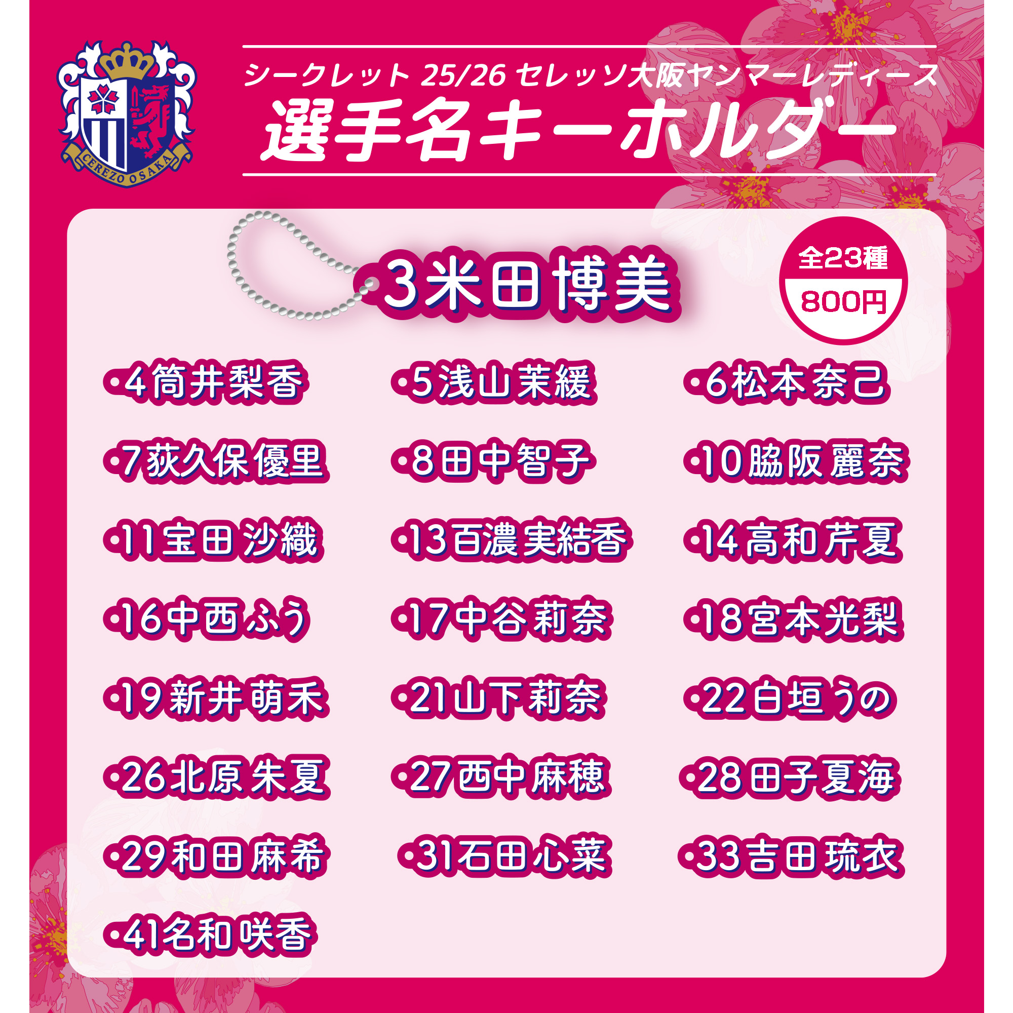 カーマグネットや人気のシークレットグッズを発売 | セレッソ大阪