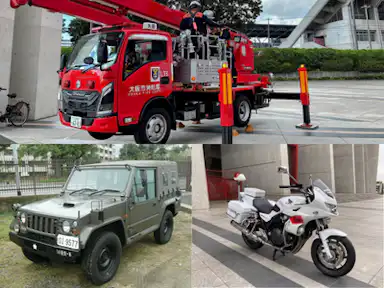 セレッソ大阪夏祭りに働く車が登場！