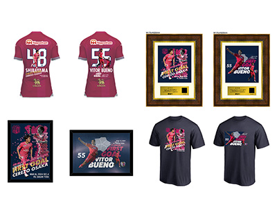 ヴィトール ブエノ選手、柴山昌也選手J1リーグ初ゴール記念グッズ販売