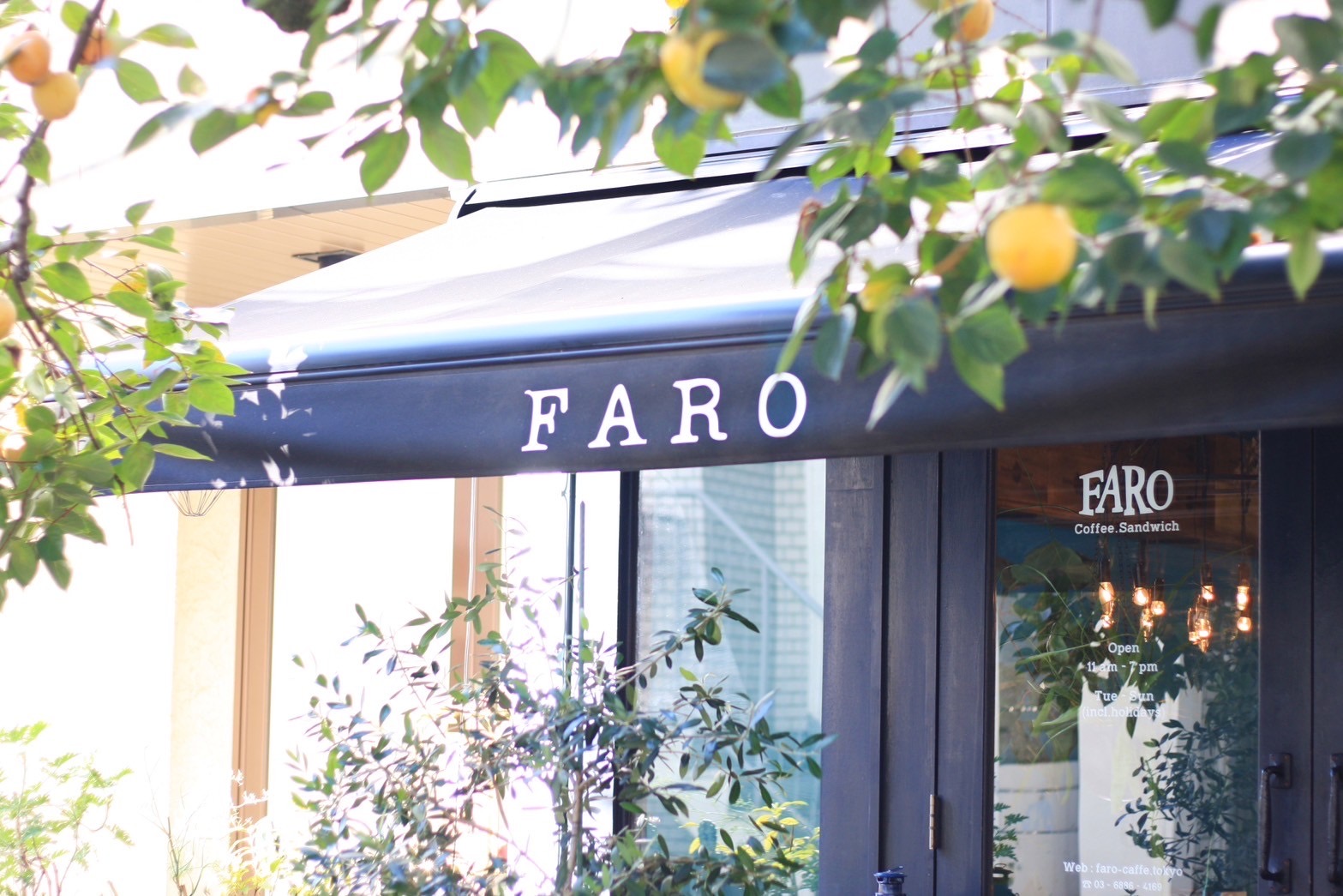 緑に囲まれたFARO代々木本店の外観