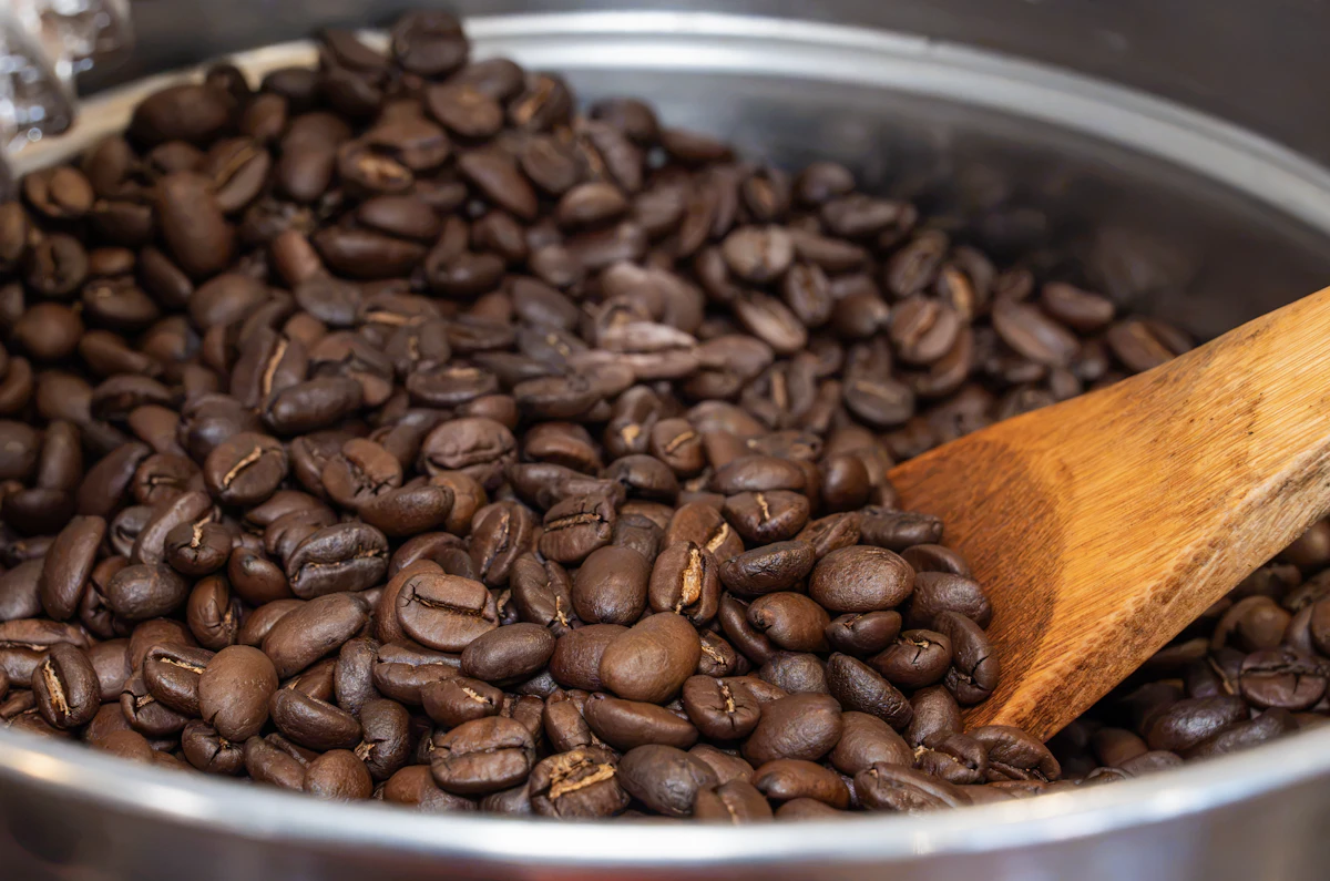 焙煎したてのコーヒー豆