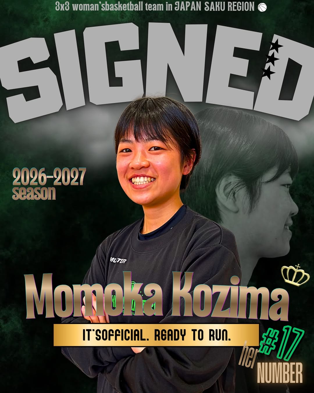 Momoka Kojimaの2026-2027シーズン契約合意Instagramビジュアル