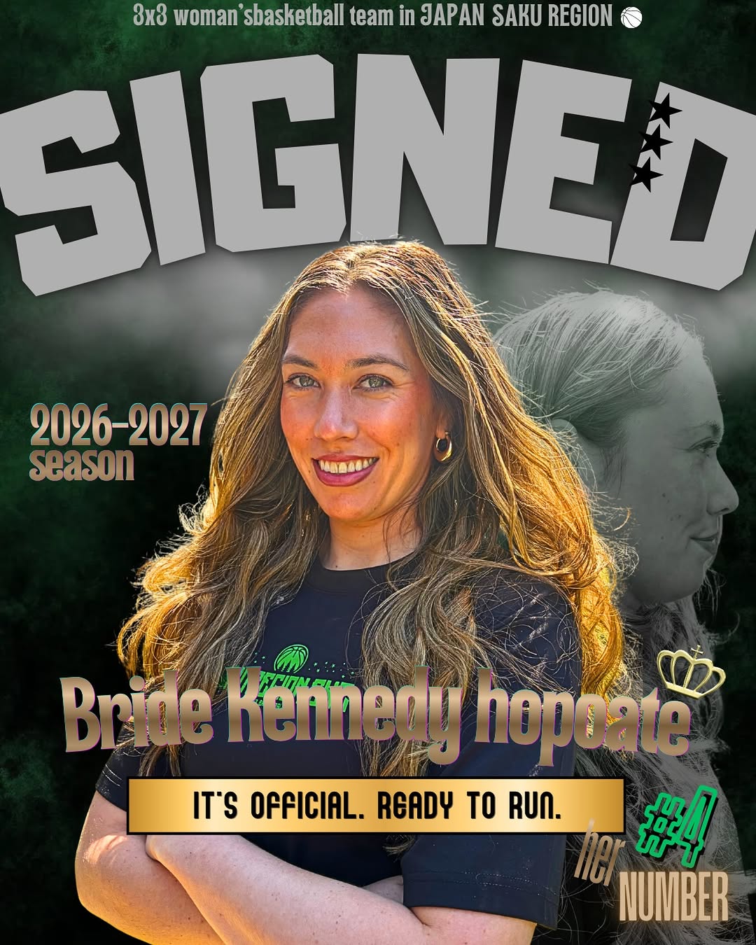 Bride Kennedy-hopoateの2026-2027シーズン契約合意Instagramビジュアル