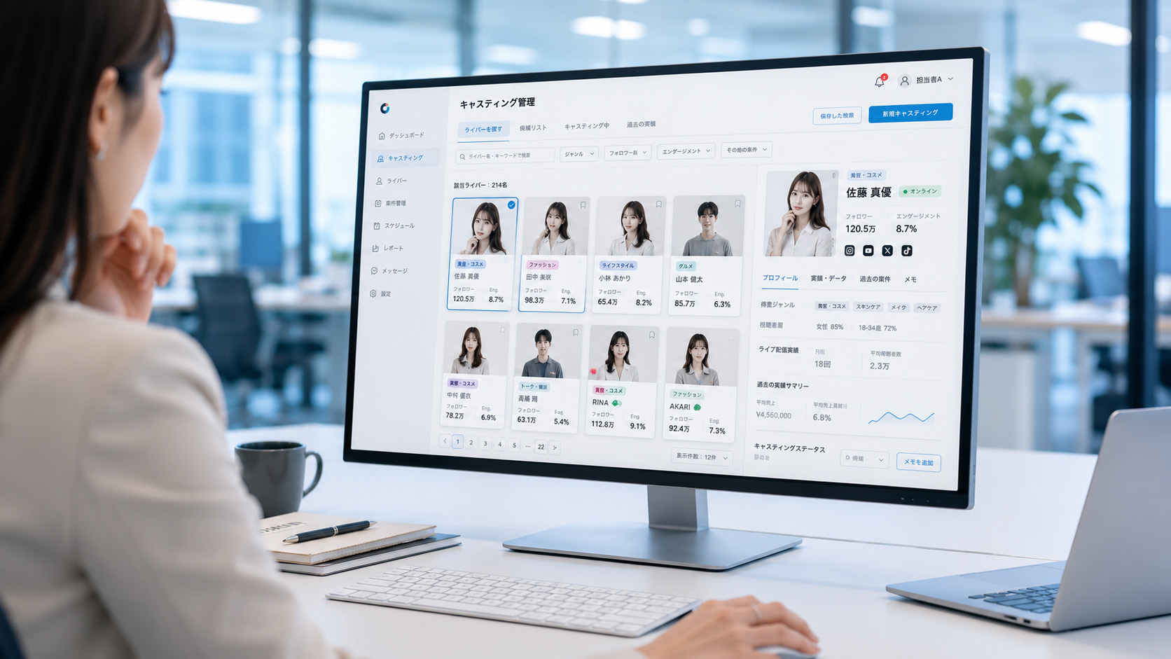 自社ライバー組織を活かした最適なキャスティング
