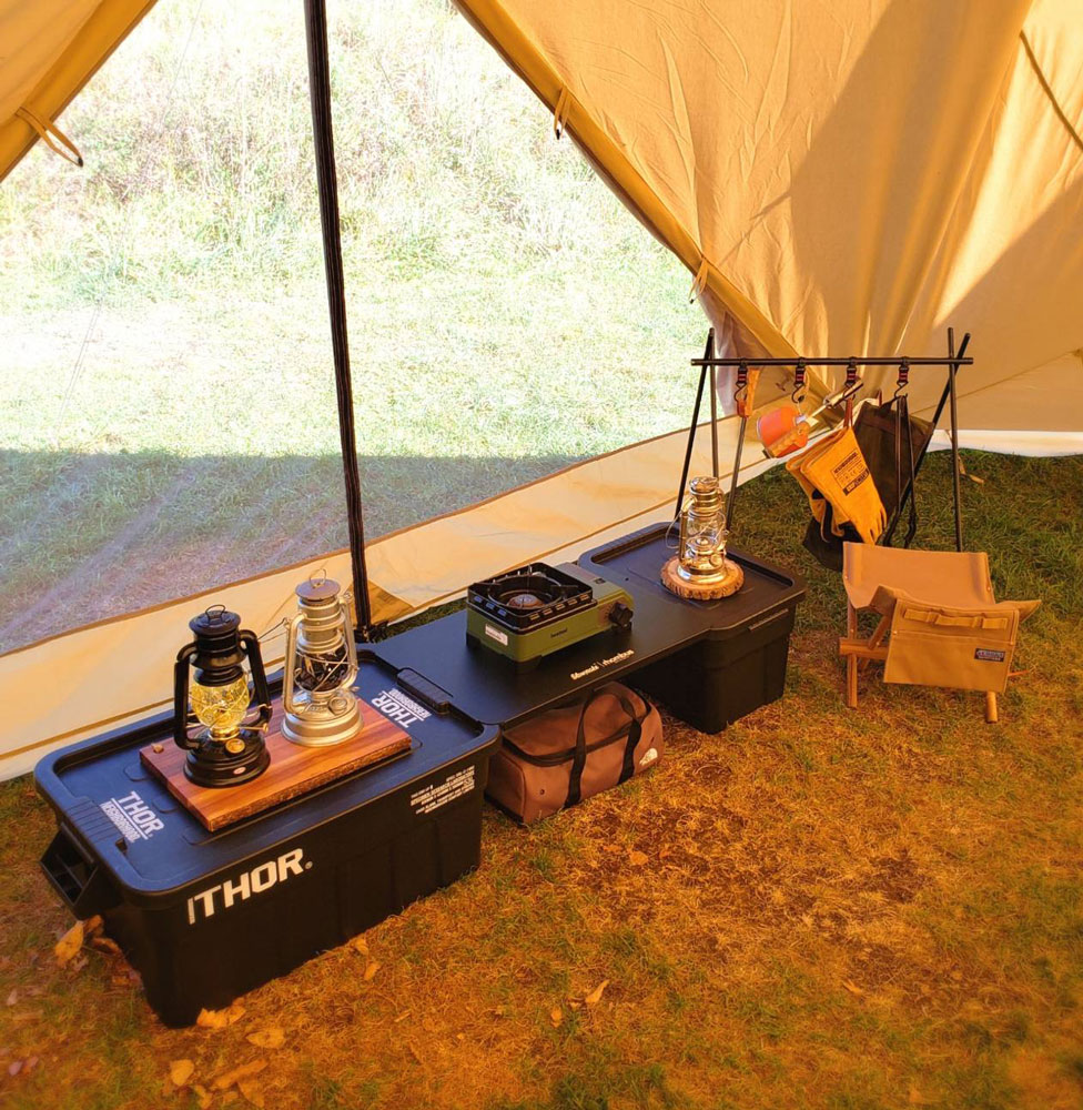 コンテナボックス 収納ボックス ブラックキャンパー ソロキャンパーに