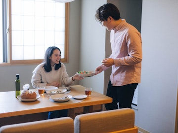 二人で暮らすように滞在