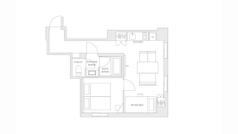 One-Bedroom Family Apartment