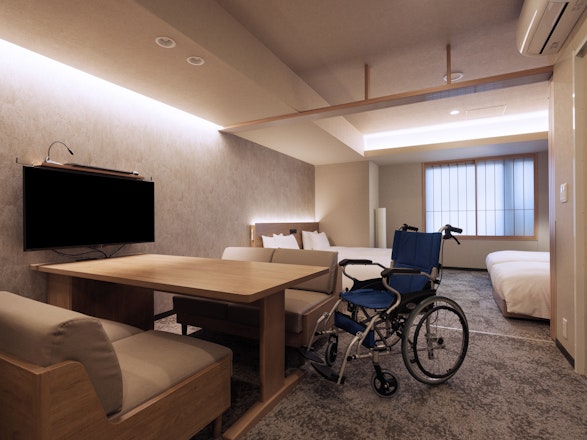 Accessible One-Bedroom Apartment (4 Single-Beds)