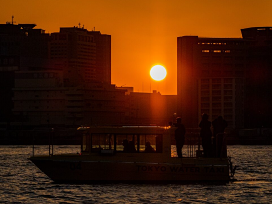 Sunset from the boat