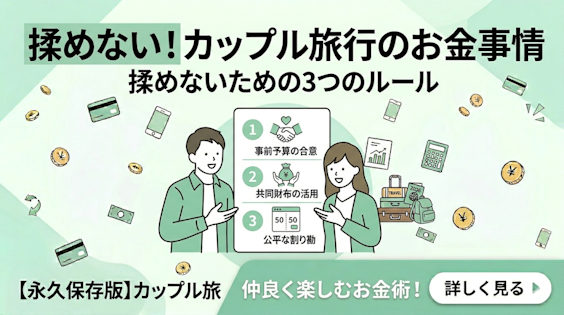 カップル旅行のお金事情｜揉めないための3つのルール