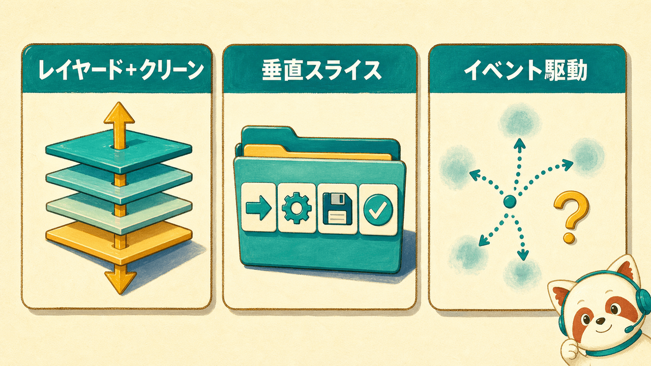 モジュール内部構造3タイプとエージェントの辿り方の違い
