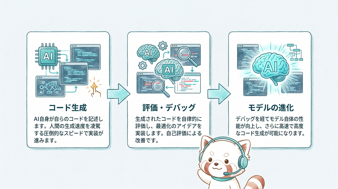 AIによる再帰的自己改善のプロセス