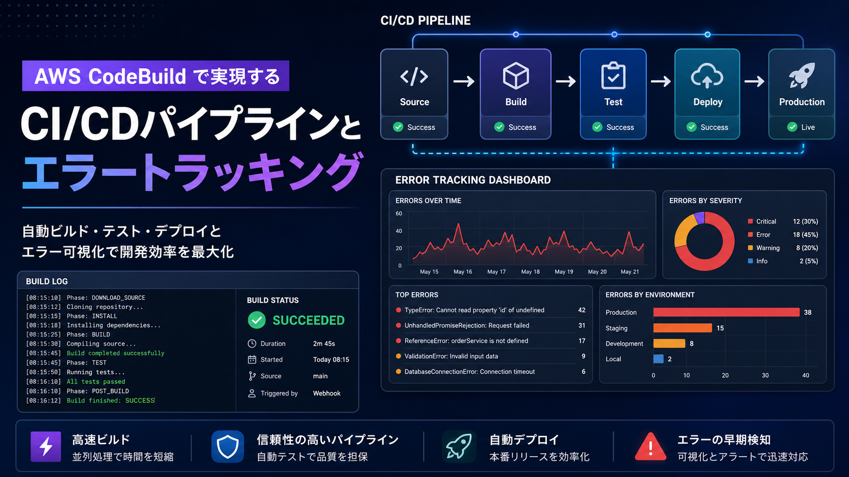 AWS CodeBuildとBugsnagを活用したバージョン管理とセキュアなエラートラッキング設定