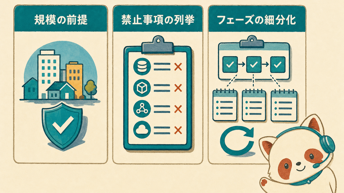 CLAUDE.mdによる制約ルールのイメージ