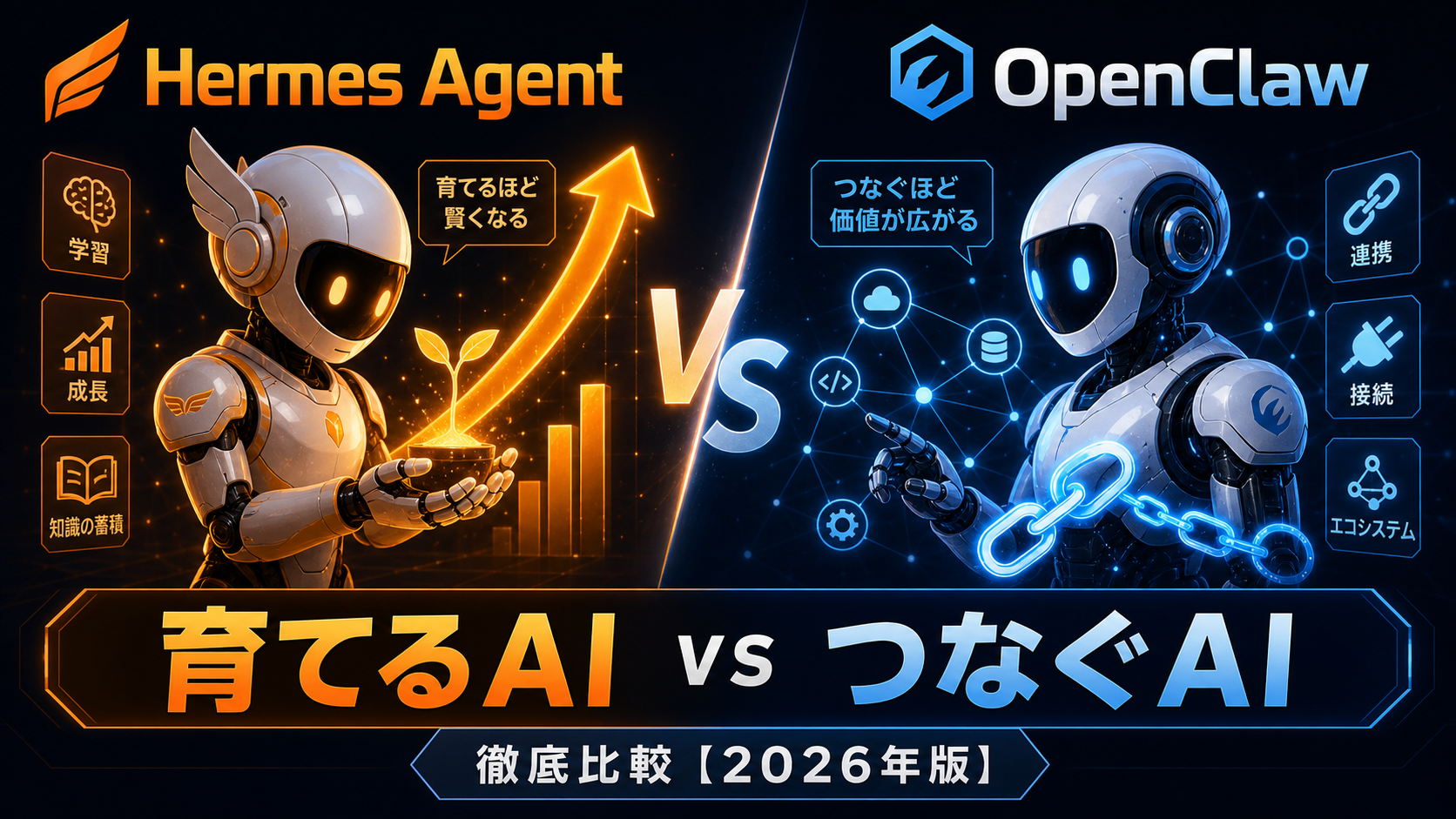 Hermes Agent vs OpenClaw 徹底比較【2026年版】