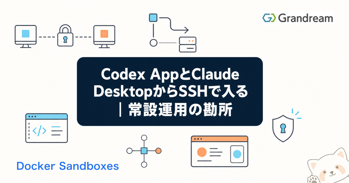Codex AppとClaude DesktopからSSHで入る|常設運用の勘所