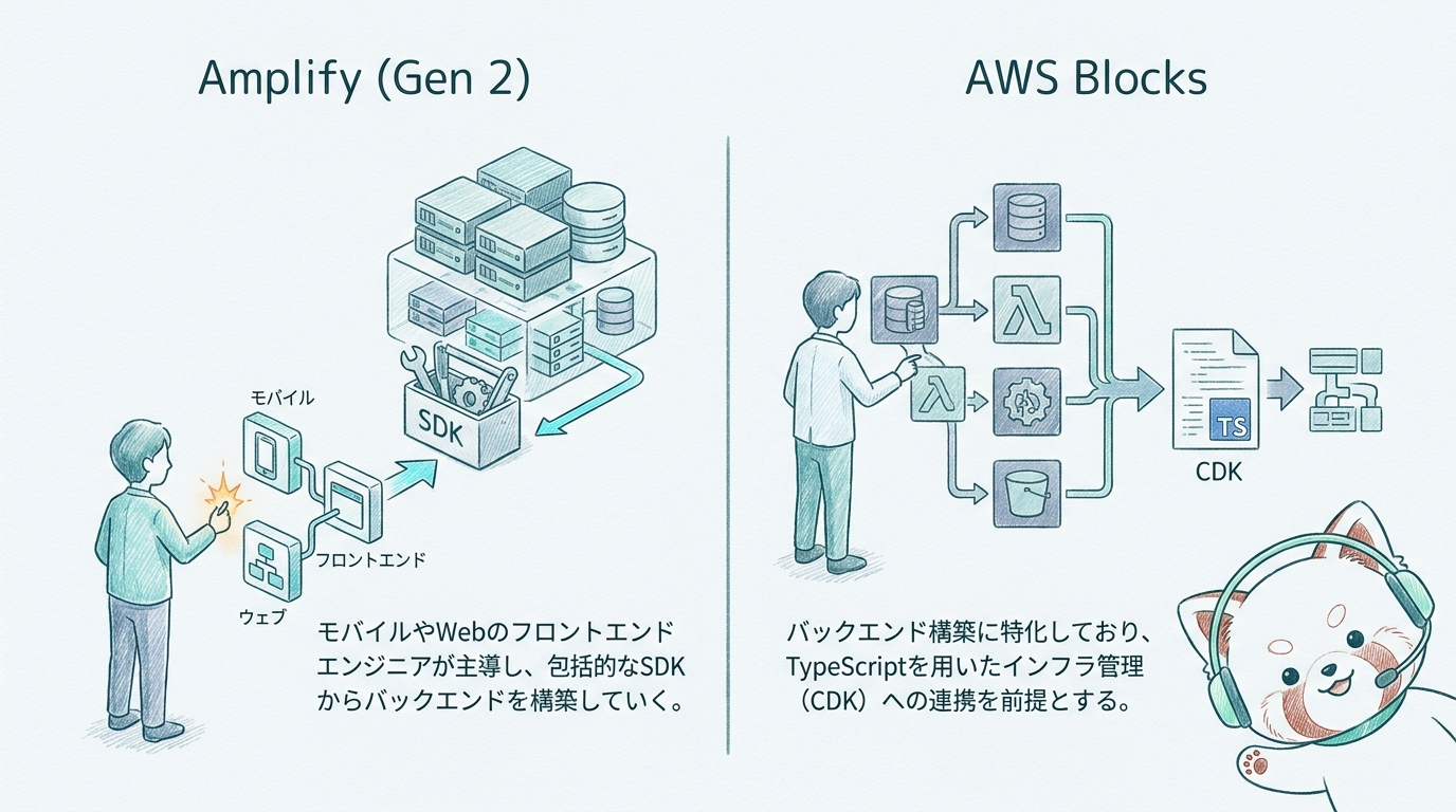 AmplifyとAWS Blocksのポジショニング比較