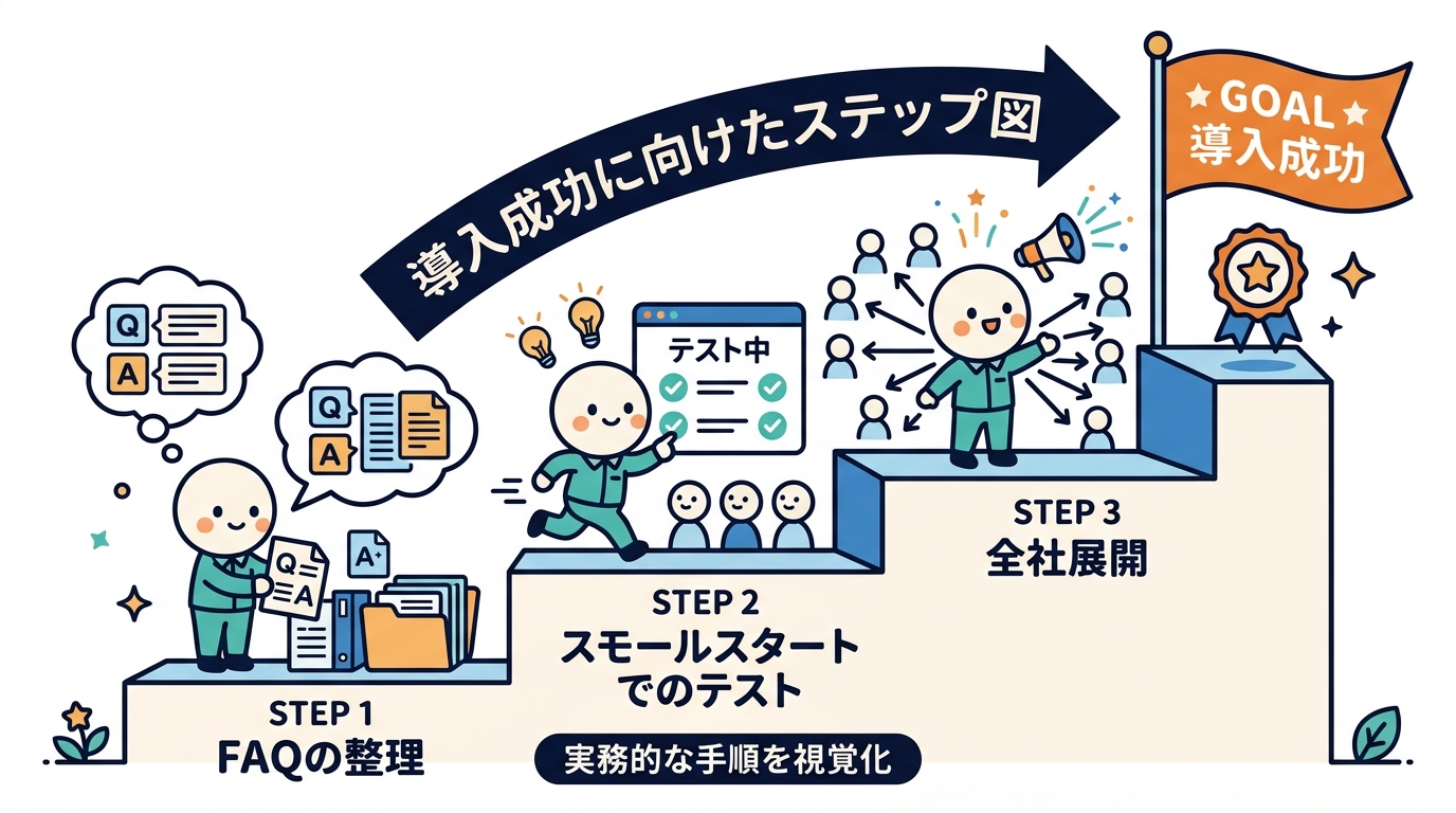 社内問い合わせ用AIチャットボット導入を成功させるステップ