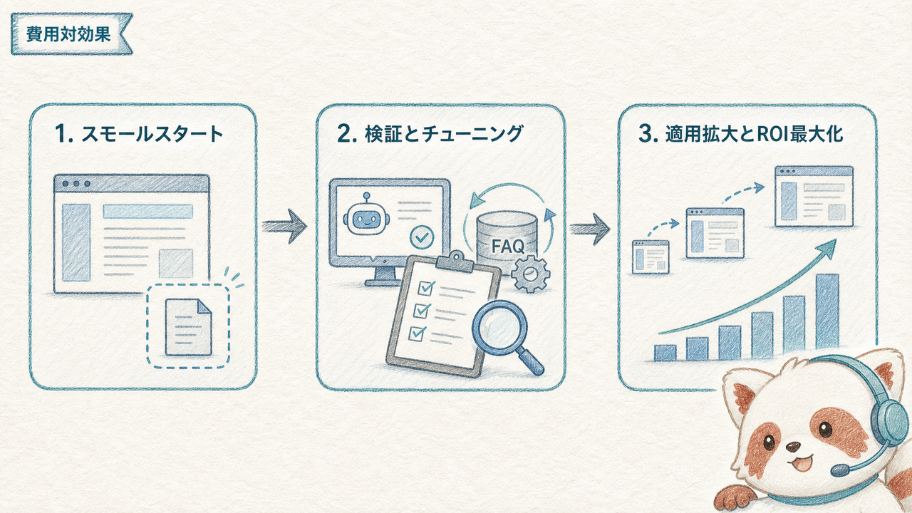 スモールスタートによるROI最大化のイメージ
