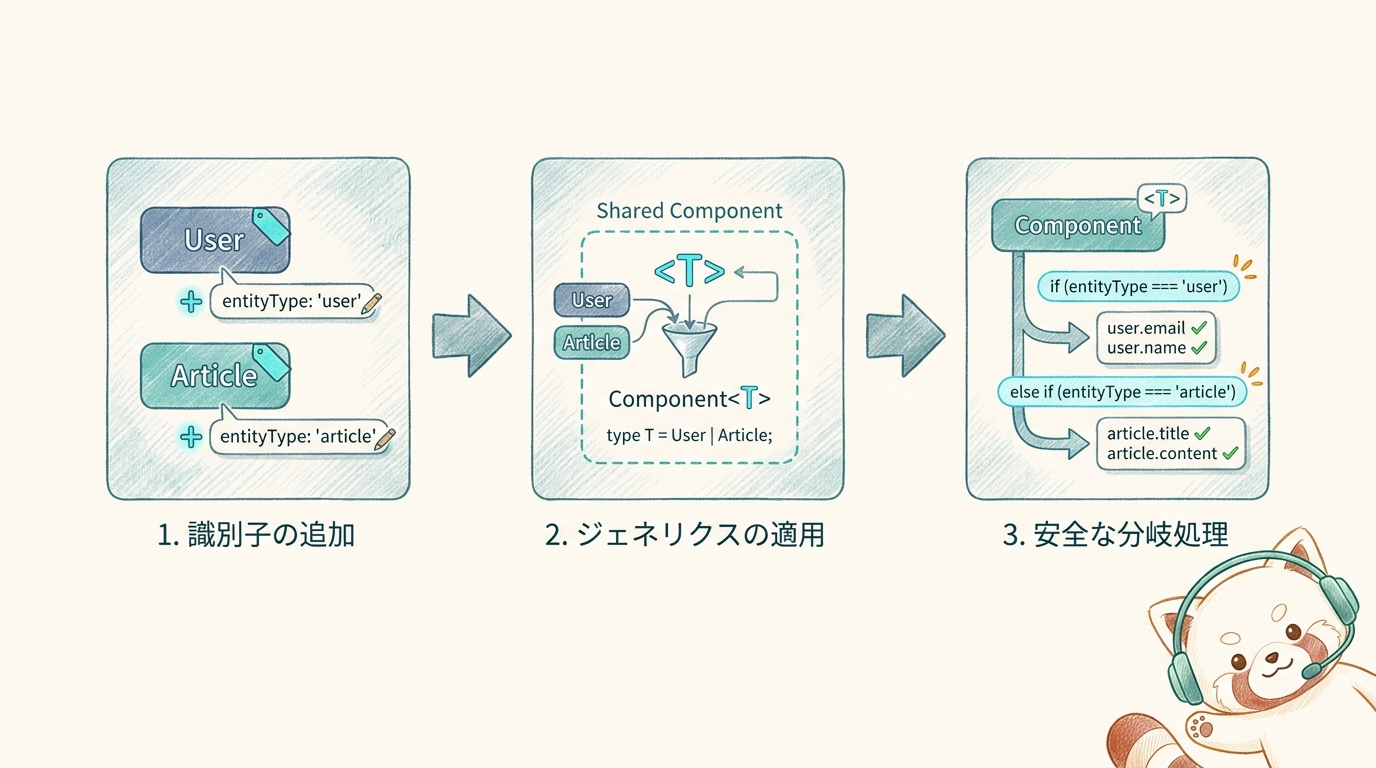 GenericsとDiscriminated Unionを用いた型安全なコンポーネントの実装手順